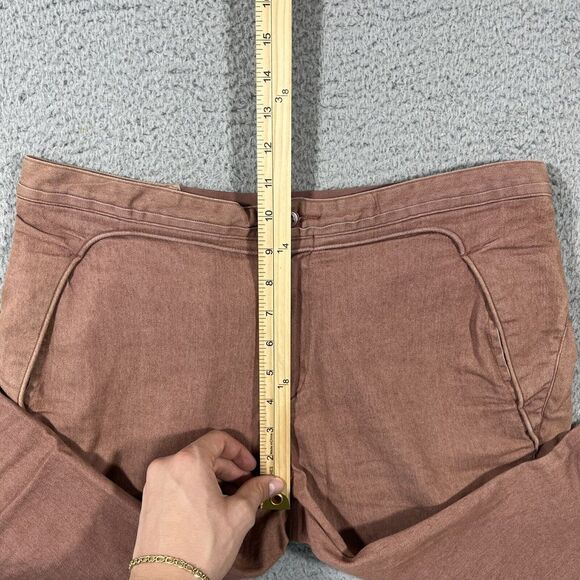 CROQUIS Men's Sz L Tapered Ankle Jeans Linen Blend Salomon Pink - Picture 6 of 8